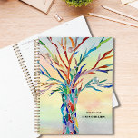 Rainbow Tree Custom Name Planner<br><div class="desc">This unique Planner is decorated with a rainbow-coloured tree and a watercolor background. The original design was made in mosaic using tiny pieces of brightly coloured glass. Customize it with your name and year. Use the Design Tool option to change the text size, style, or colour. Because we create our...</div>