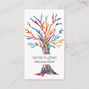 Rainbow Tree Freelance Writer Business Card