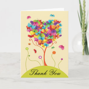 Rainbow Tree Merci Cartes