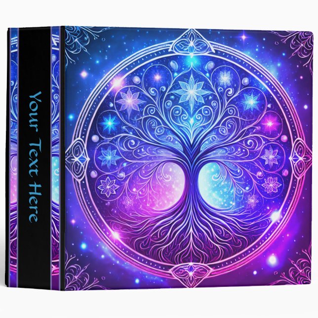 Rainbow Tree of Life 3 Ring Binder (Front/Spine)