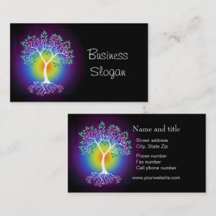 Rainbow Tree of Life Connect with Your Customer Business Card