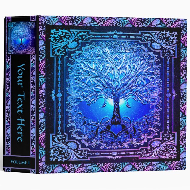 Rainbow Tree of Life Inner Light 3 Ring Binder (Front/Spine)