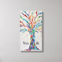 Rainbow Tree of Life Multicolored Mosaic