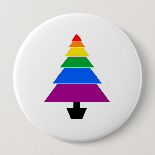 RAINBOW TREE -.png 4 Inch Round Button