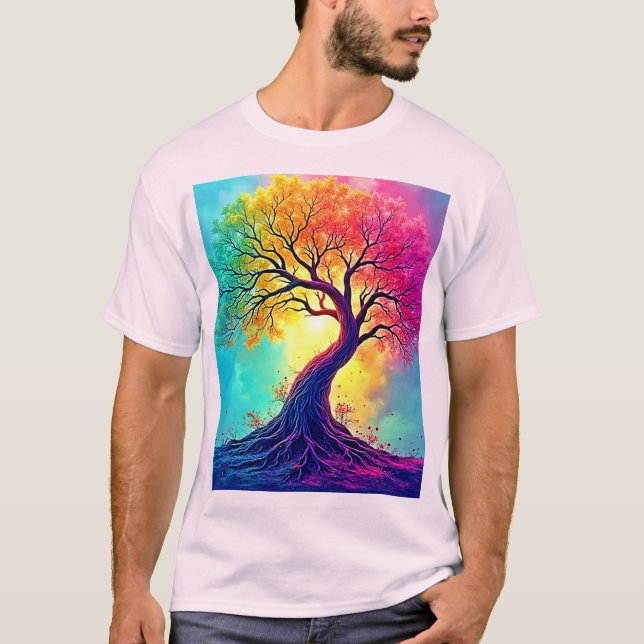  Rainbow Tree: Roots of Infinite Hope Art T-Shirt (Front)
