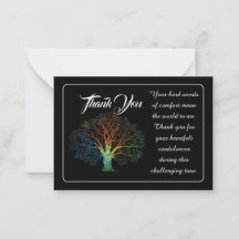 Rainbow Tree Thank You Message For Condolences