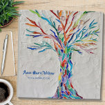 Rainbow Tree Yoga Instructor Binder<br><div class="desc">This decorative binder features a print of a rainbow coloured tree on a pale grey background. The original design was made in mosaic using many tiny fragments of brightly coloured glass. You can customize this binder with your name and occupation. Because we create our own artwork you won't find this...</div>