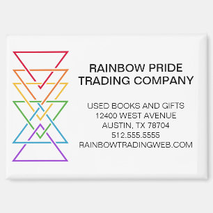 Rainbow Triangle Company Gay Pride Logo Magnet