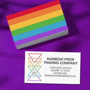 Rainbow Triangle Company Logo Pride Event Business Card