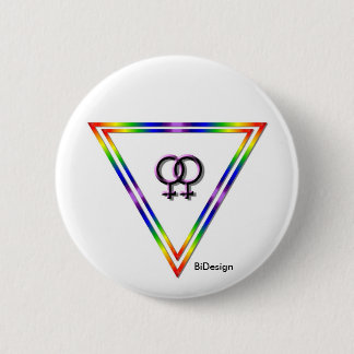 Rainbow Triangle Female/Female 2 Inch Round Button