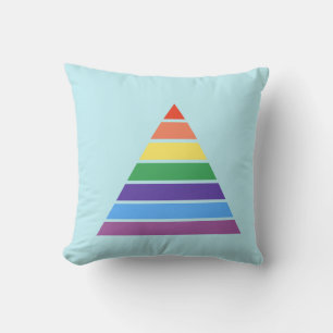 Rainbow Triangle Geometric Decorative Pillow" Throw Pillow
