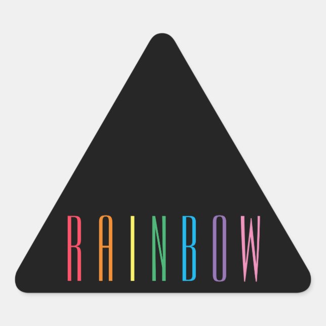 RAINBOW Triangle Stickers / Black (Front)