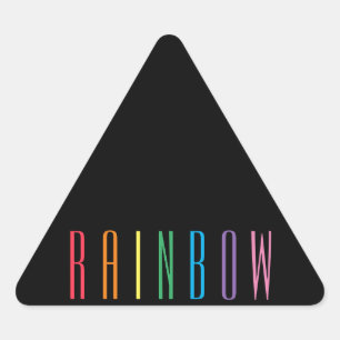 RAINBOW Triangle Stickers / Black