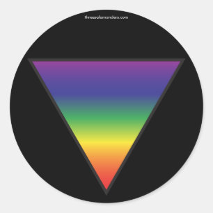 Rainbow Triangle Stickers - Black Background