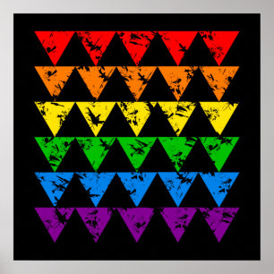 Rainbow Triangles poster - customize!