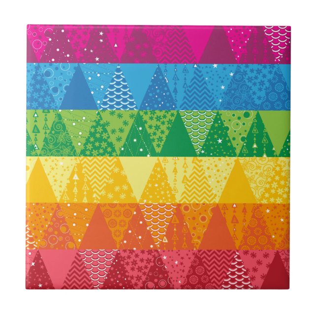 Rainbow Triangles Tile (Front)