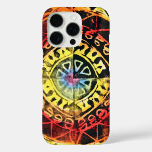 Rainbow Tribal Linocut Print                       iPhone 16 Pro Case