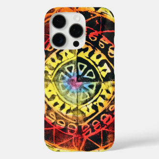 Rainbow Tribal Linocut Print iPhone 16 Pro Case