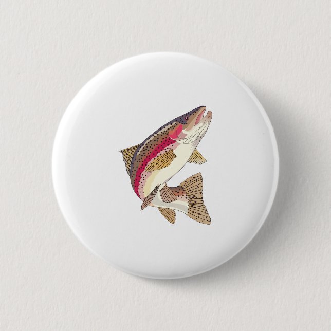 RAINBOW TROUT 2 INCH ROUND BUTTON (Front)