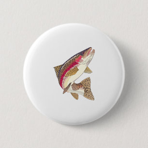 RAINBOW TROUT 2 INCH ROUND BUTTON
