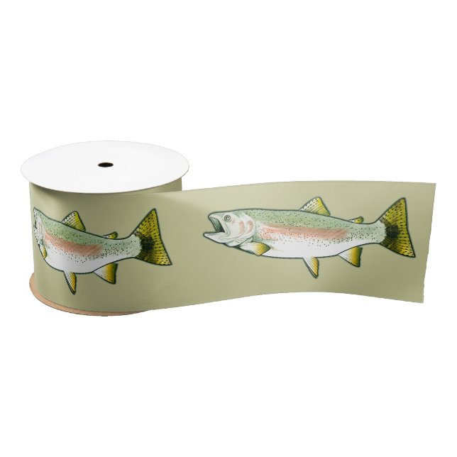 Rainbow Trout 3 Inches Satin Ribbon (Spool)