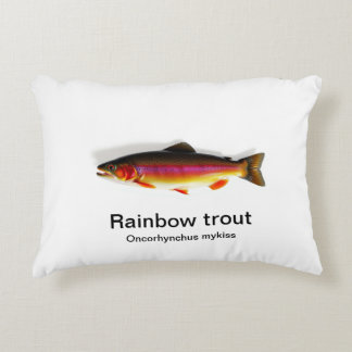 rainbow trout accent pillow