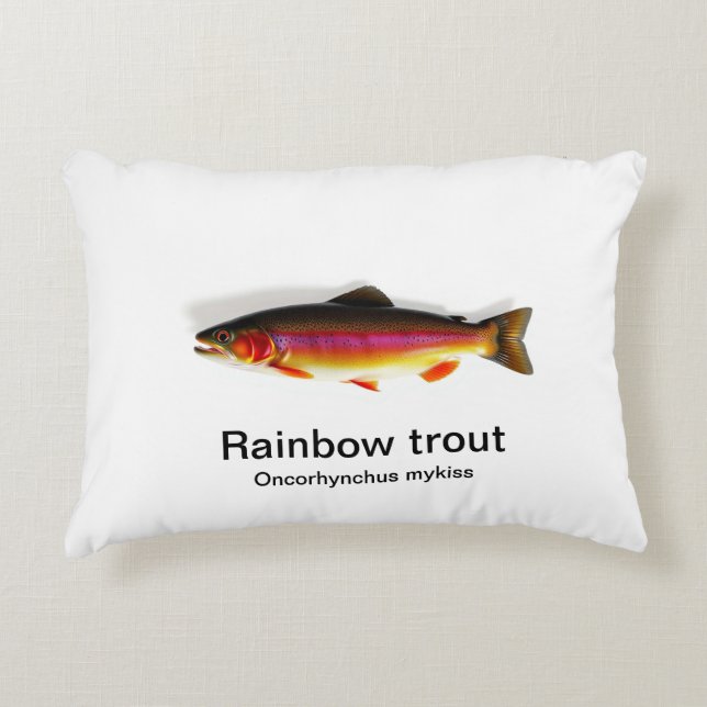 rainbow trout accent pillow (Front)