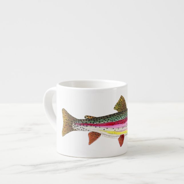 Rainbow Trout Fish Espresso Cup (Front Left)