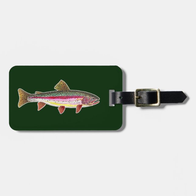 Rainbow Trout Fish, Fisherman's Luggage Tag (Front Horizontal)