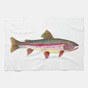 Rainbow Trout Fish Fishing Fly Fisherman Angler Kitchen Towel