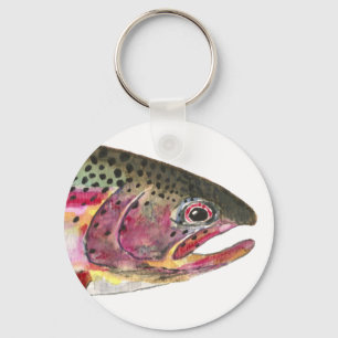 Rainbow Trout Fish Keychain
