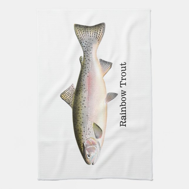 Rainbow Trout Fish Kitchen Towel (Vertical)