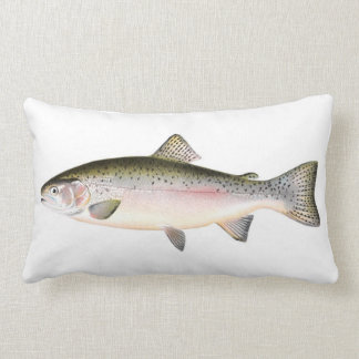 Rainbow Trout Fish Lumbar Pillow