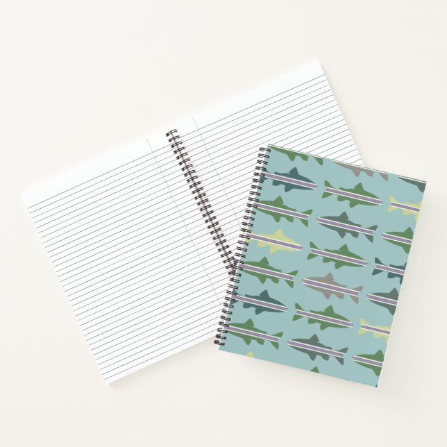 Rainbow Trout Fish Print Spiral Notebook (Inside)