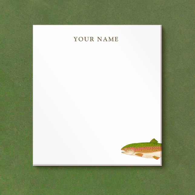 Rainbow Trout Fisherman Personalized   Notepad (Creator Uploaded)