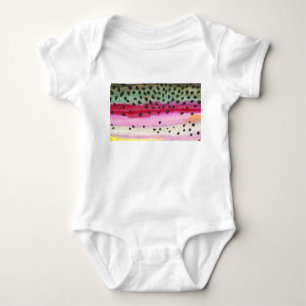 Rainbow Trout Fishing Baby Bodysuit