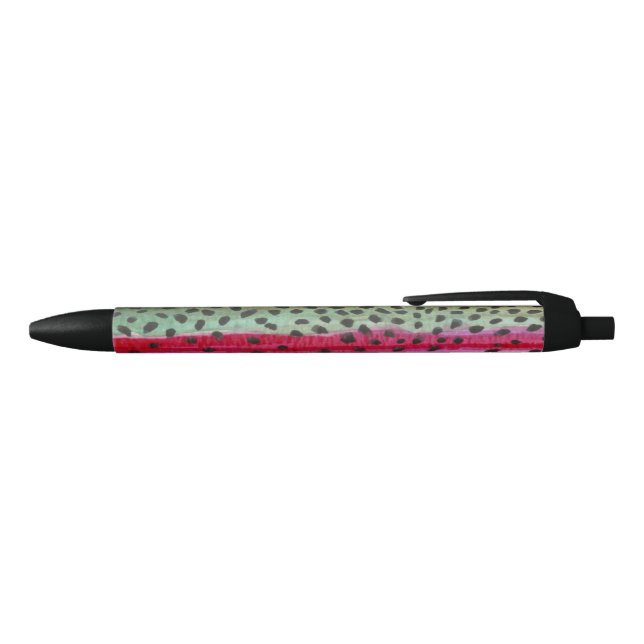 Rainbow Trout Fishing Black Ink Pen (Top)