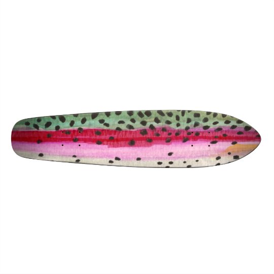 Rainbow Trout Fishing Custom Skate Board