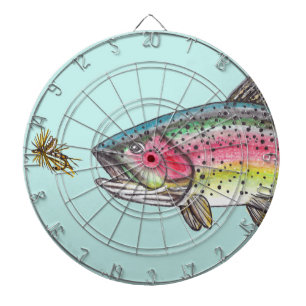 Rainbow Trout Fishing Dartboard