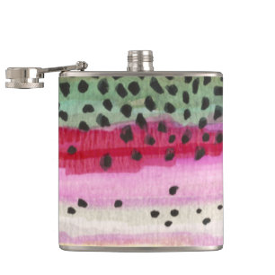 Rainbow Trout Fishing Hip Flask