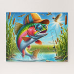 Rainbow Trout  Fishing Jigsaw Puzzle<br><div class="desc">Rainbow Trout  Fishing
Art/illustration
colorful
customizable</div>