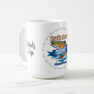 Rainbow Trout Fishing Personalized Illustration Coffee Mug