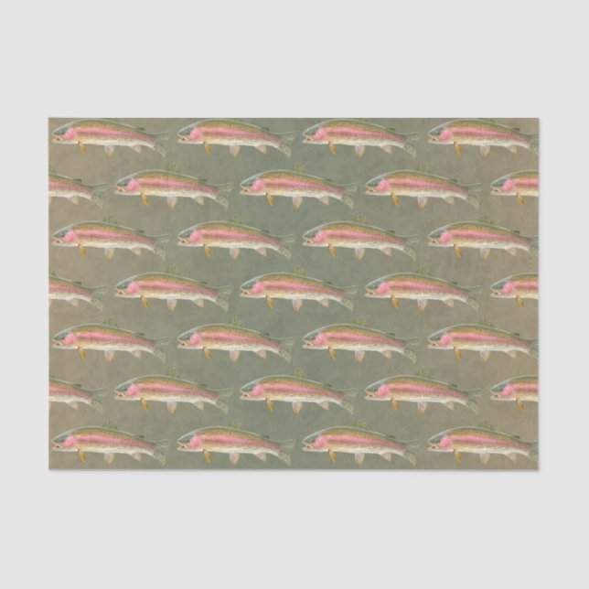 Rainbow Trout Fishing Tissue Paper (Front)