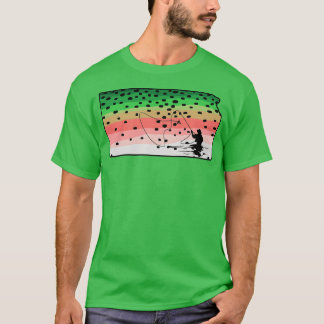 Rainbow Trout Fly Fish Kansas Fly Fishing Fisherma T-Shirt