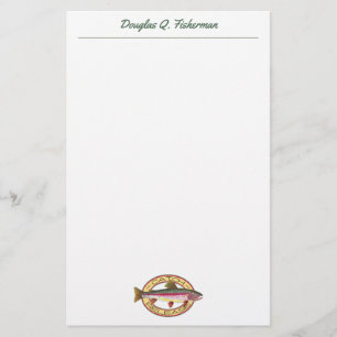 Rainbow Trout Fly Fishing FLY GUY Custom Stationery