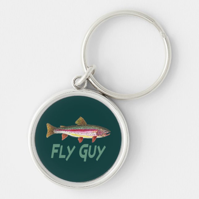 Rainbow Trout Fly Fishing Keychain (Front)