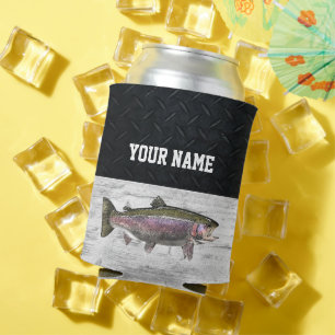 Rainbow Trout Fly Fishing Name Rugged Can Cooler