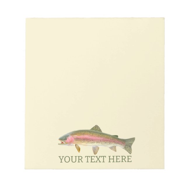 Rainbow Trout Fly Fishing Notepad (Front)