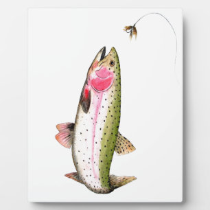 Rainbow Trout Fly Fishing Plaque