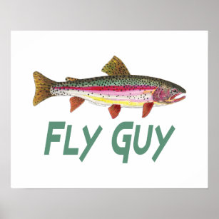 Rainbow Trout Fly FIshing Poster